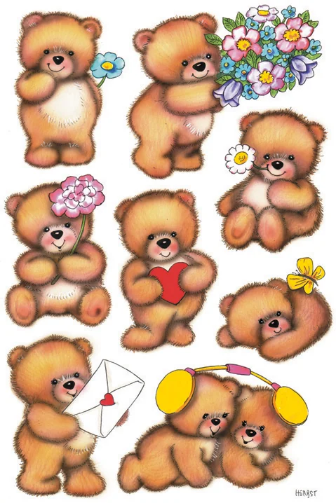 HERMA Stickers DECOR 'ours avec fleurs'