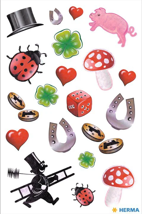 HERMA Sticker DECOR 'Coccinelles argentées'