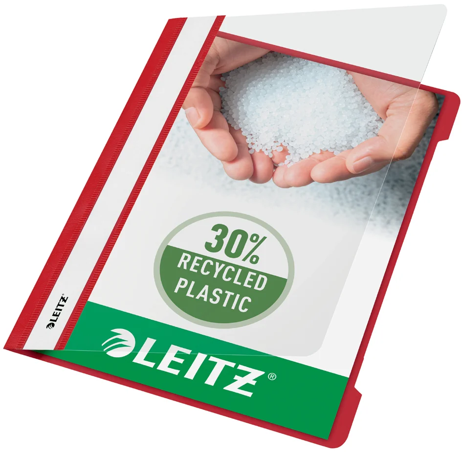 LEITZ Chemise à lamelle Standard, A5, en PP, rouge