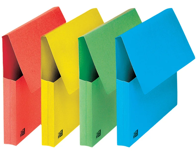 Oxford Pochette document à soufflet, A4, carton, assorti vif