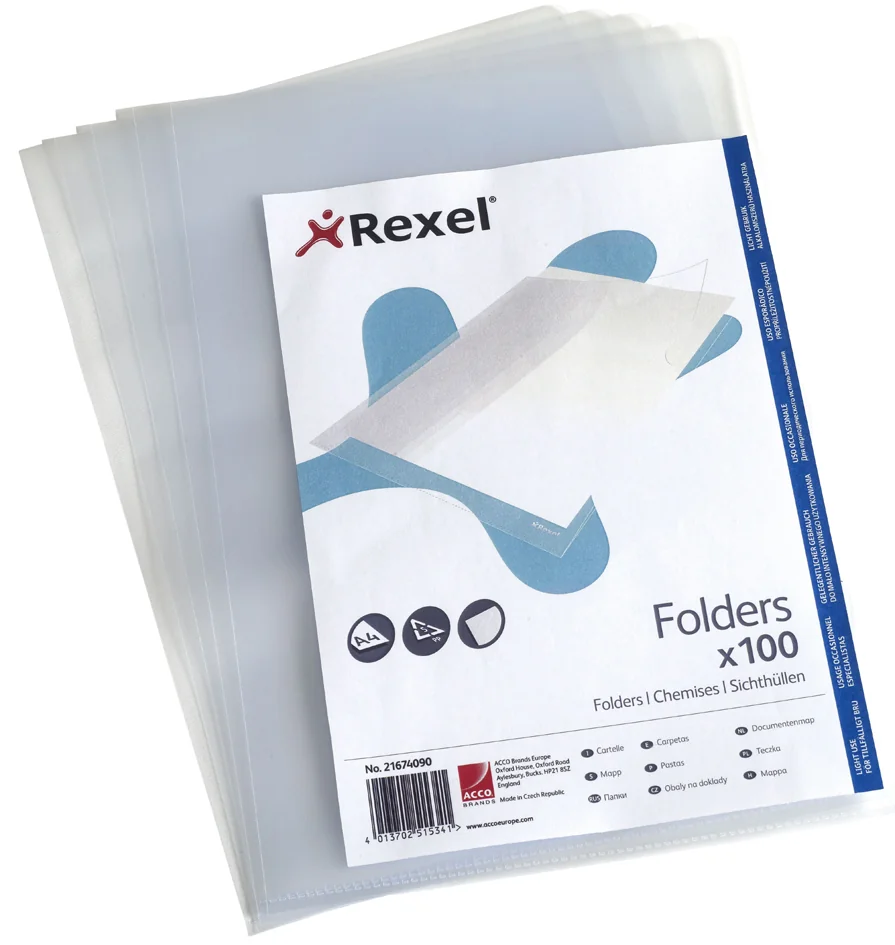 Rexel Pochette transparente Economic, A4, PP, grainé