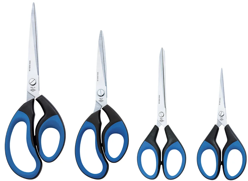 WEDO Ciseaux Soft-Cut, pointu, longueur: 255 mm, noir/bleu