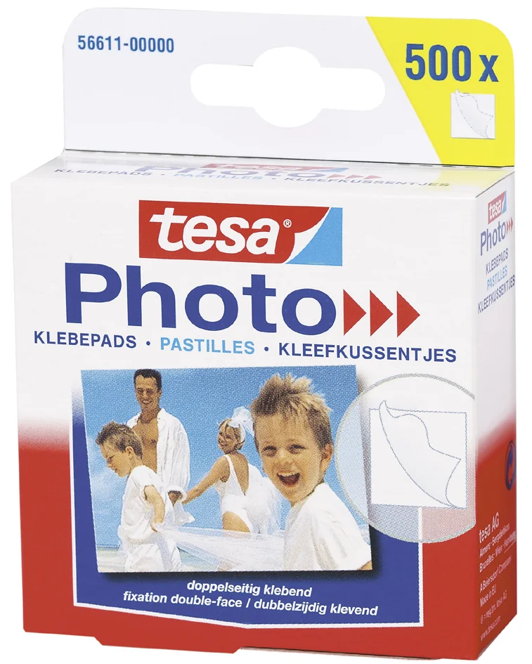tesa Photo Pastilles adhésives pour photos, blanc, fixation