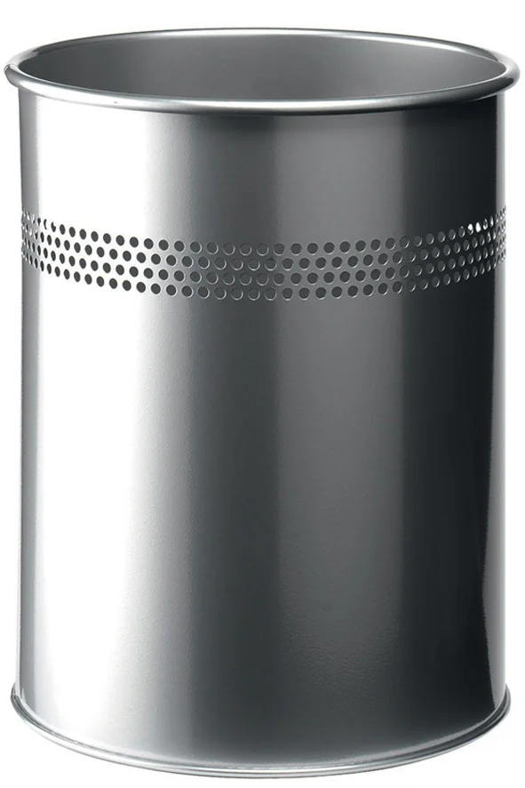 DURABLE Corbeille à papier METALLIQUE, rond, 15 litres Grand Paris Fournitures DURABLE Corbeille à papier METALLIQUE, rond, 15 litres – Image 2