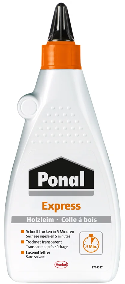 Ponal Colle à bois Express, sans solvant, tube de 225 g