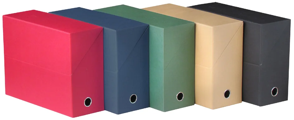 Oxford Boîte transfert toilée, format A4, havane