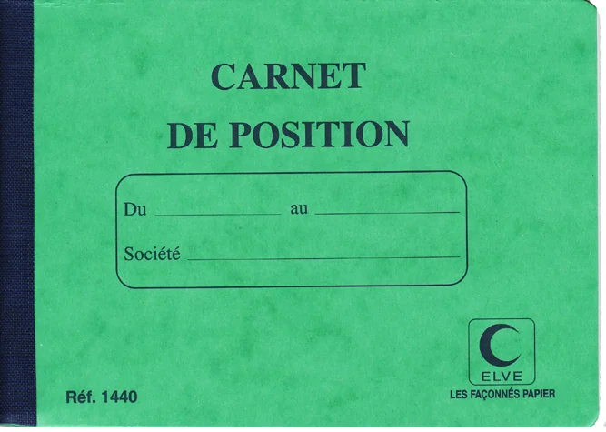 ELVE Carnet de position de compte, 114 x 156 mm