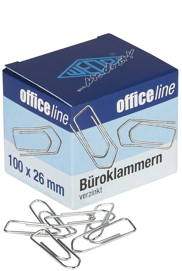 WEDO Trombones, zingué brillant, 26 mm, petit paquet