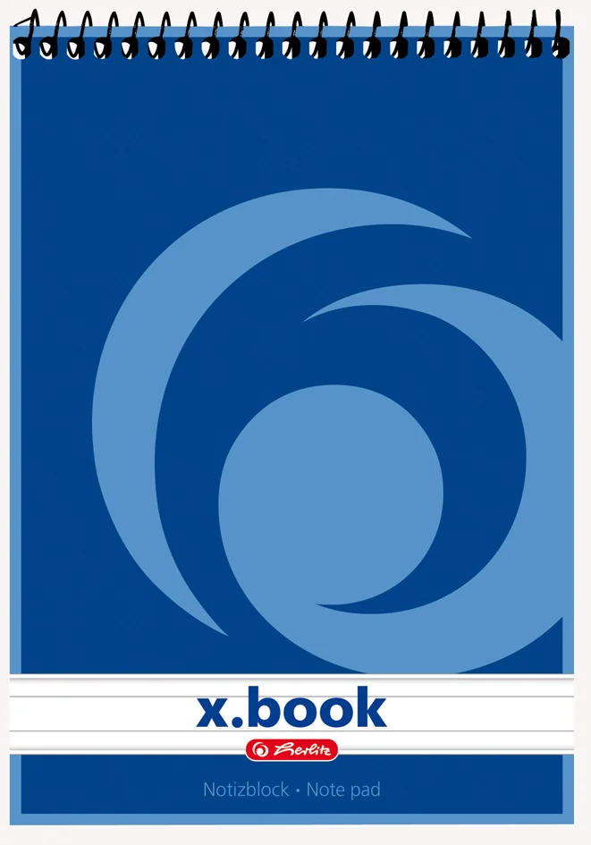herlitz Bloc-notes à spirale x.book, A7, 50 pages, quadrillé
