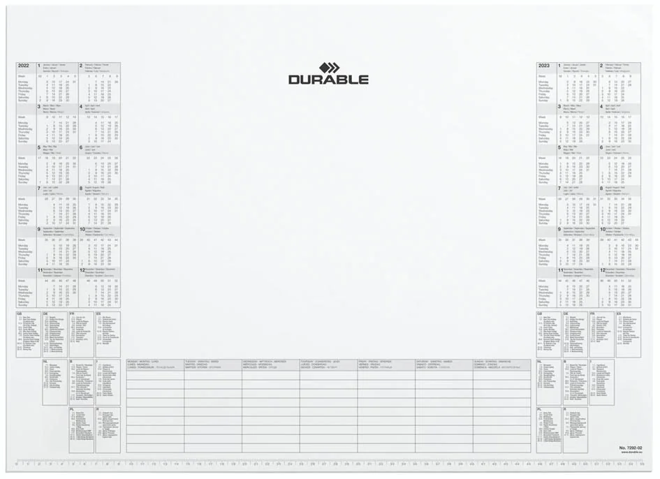 DURABLE Sous-main avec bloc de calendrier, noir Grand Paris Fournitures DURABLE Sous-main avec bloc de calendrier, noir – Image 3