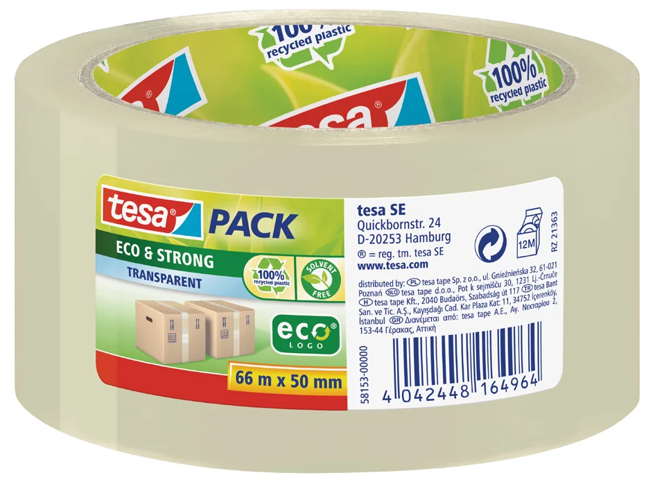 tesa tesapack Ruban adhésif Eco & Strong, 50 mm x 66m