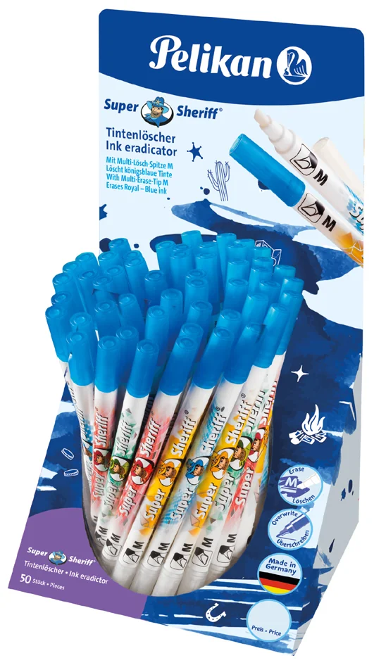 Pelikan Effaceur d'encre Super Sheriff 258M, présentoir de