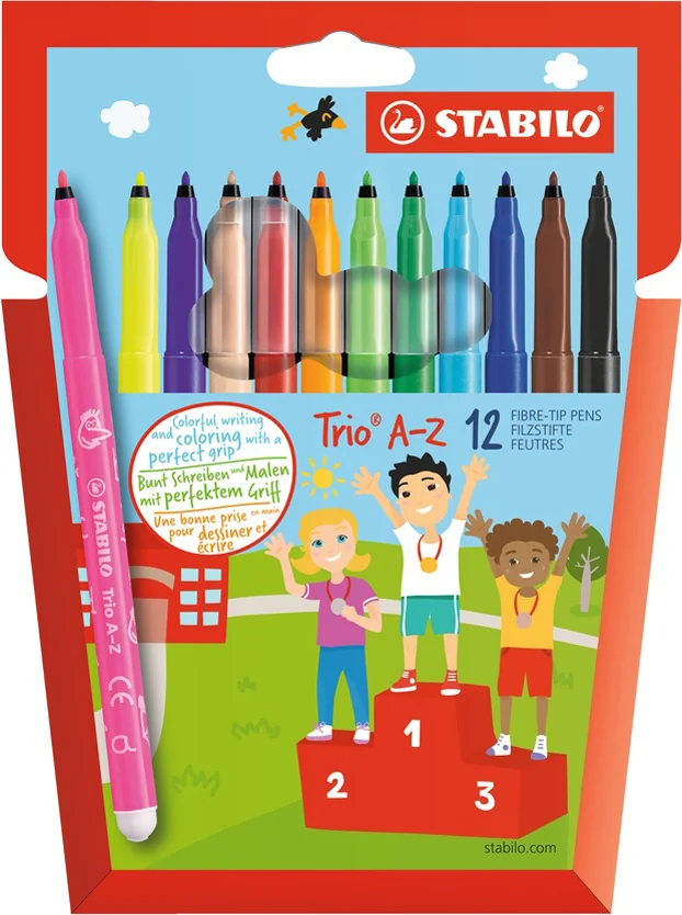 STABILO Feutre Trio A-Z, étui en carton de 12
