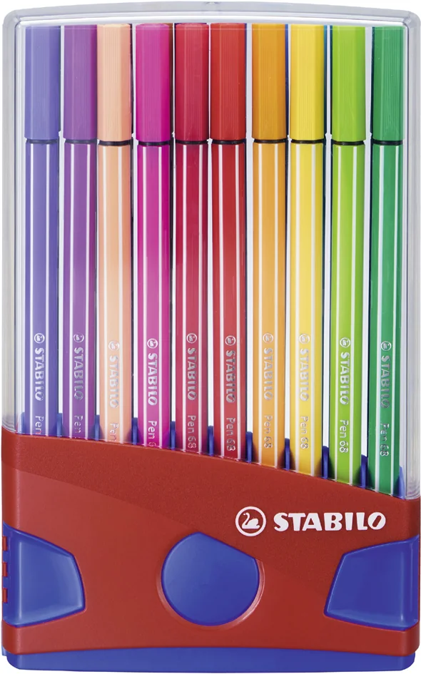 STABILO Feutre Pen 68, ColorParade de 20 pièces, rouge Grand Paris Fournitures STABILO Feutre Pen 68, ColorParade de 20 pièces, rouge – Image 4