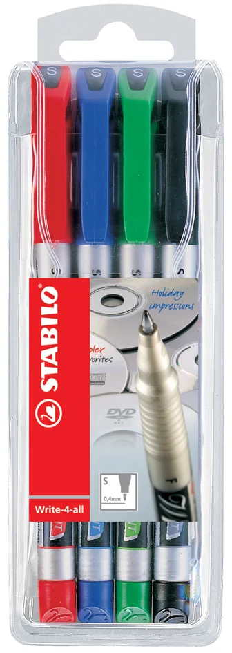 STABILO Marqueur permanent Write-4-all, S, étui en plastique