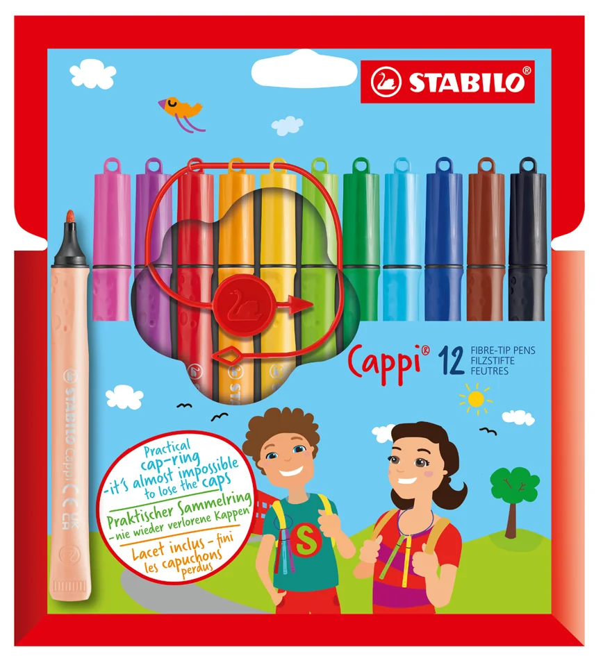 STABILO Feutre Cappi, étui en carton de 18