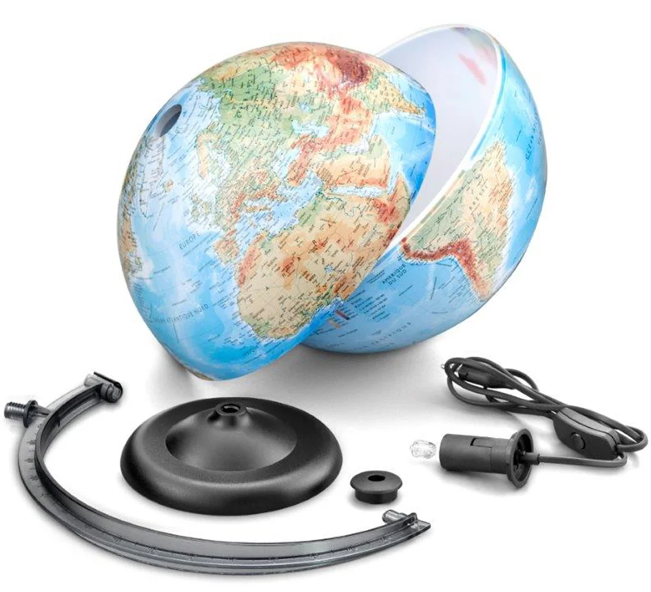 Wonday Globe lumineux GLOB'N'KIT, texte francais, 300 mm