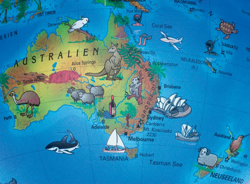 Wonday Globe lumineux KID, bleu, 250 mm, texte francais