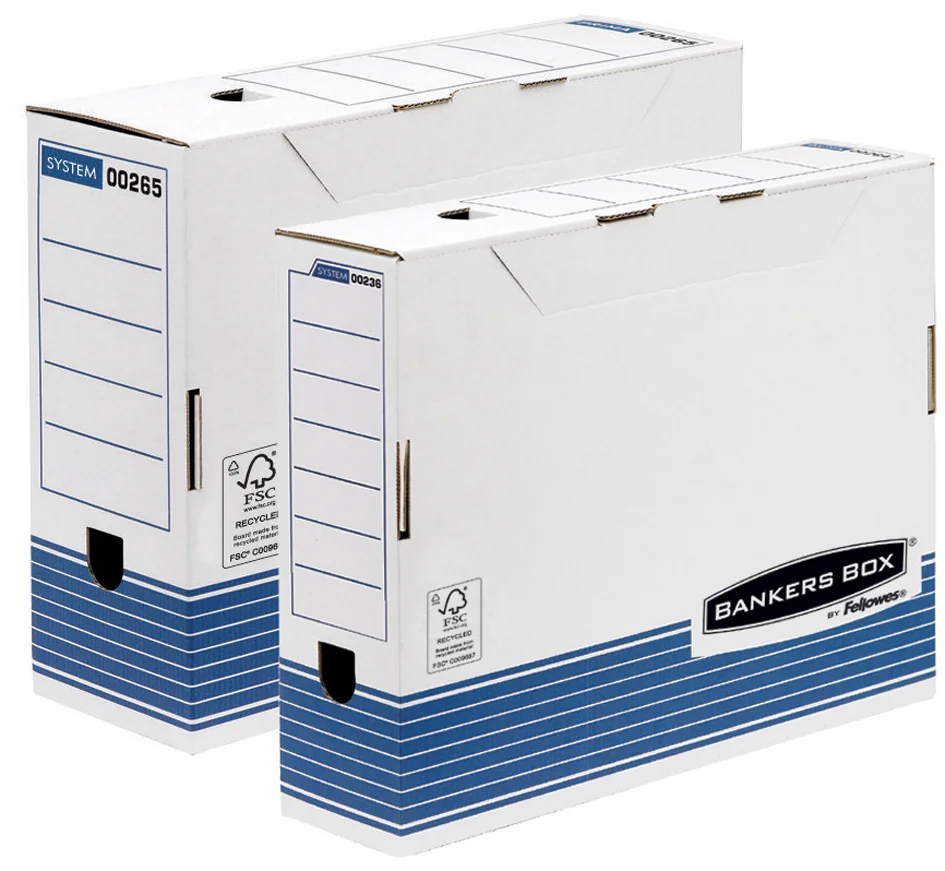 Fellowes BANKERS BOX SYSTEM boîte d'archives, (L)100mm, bleu