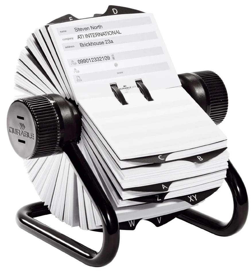 DURABLE Fichier rotatif TELINDEX, argent