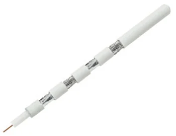 LogiLink Câble coaxial pour satellite, 100 m, blanc