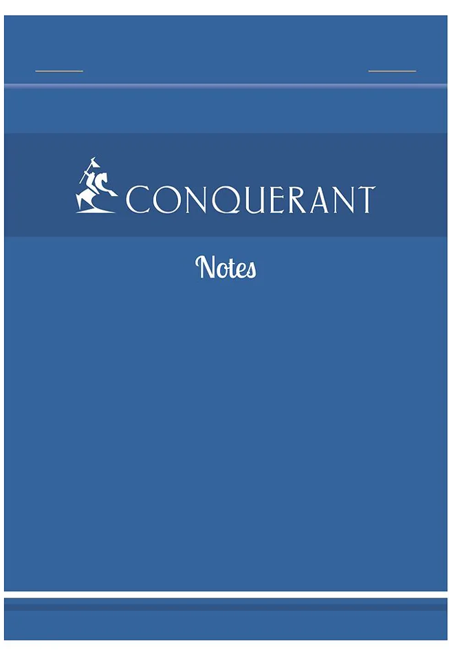 CONQUERANT SEPT Bloc-notes Notes, quadrillé, 105 x 148 mm