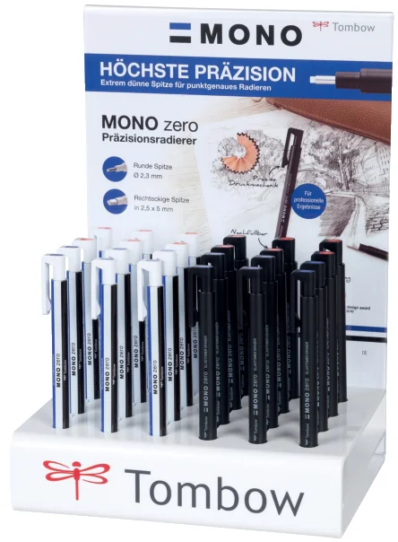 TOMBOW Stylo-gomme 'MONO zero', présentoir de 24