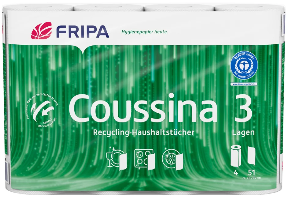 Fripa Rouleau d'essuie-tout Coussina, 3 couches, blanc