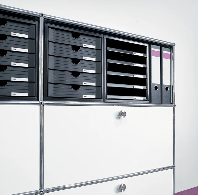 HAN Module de classement SYSTEMBOX, 5 tiroirs, gris/bleu