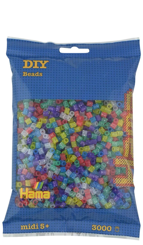 Hama Perles à repasser midi 'mix paillettes', dans un sachet
