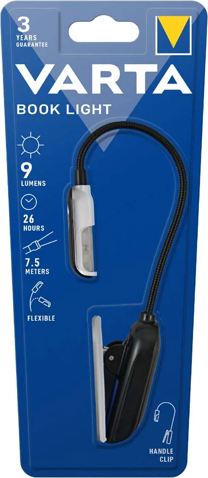 VARTA Lampe de lecture 'LED Book Light', 2 x pile-bouton