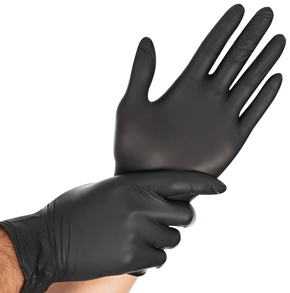 HYGOSTAR Gant en nitrile 'DARK', L, noir