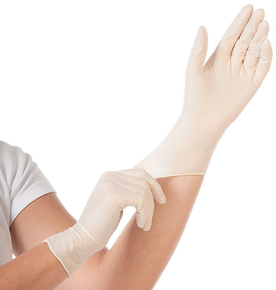 HYGOSTAR Latex-Handschuh "GRIP", L, weiß, puderfrei