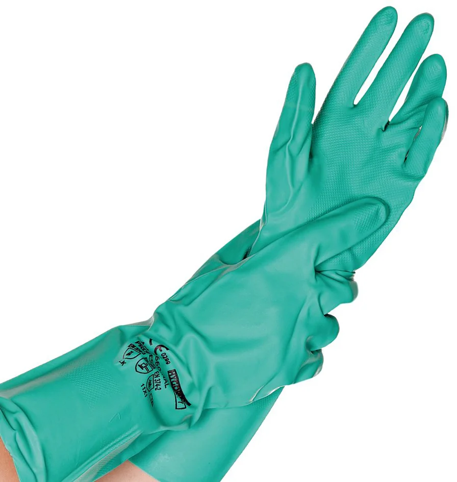 HYGOSTAR Gant universel en nitrile 'PROFESSIONAL', L, vert