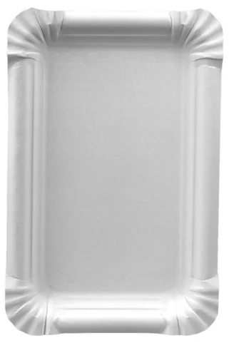 PAPSTAR Assiette en carton 'pure' rectangulaire, blanc