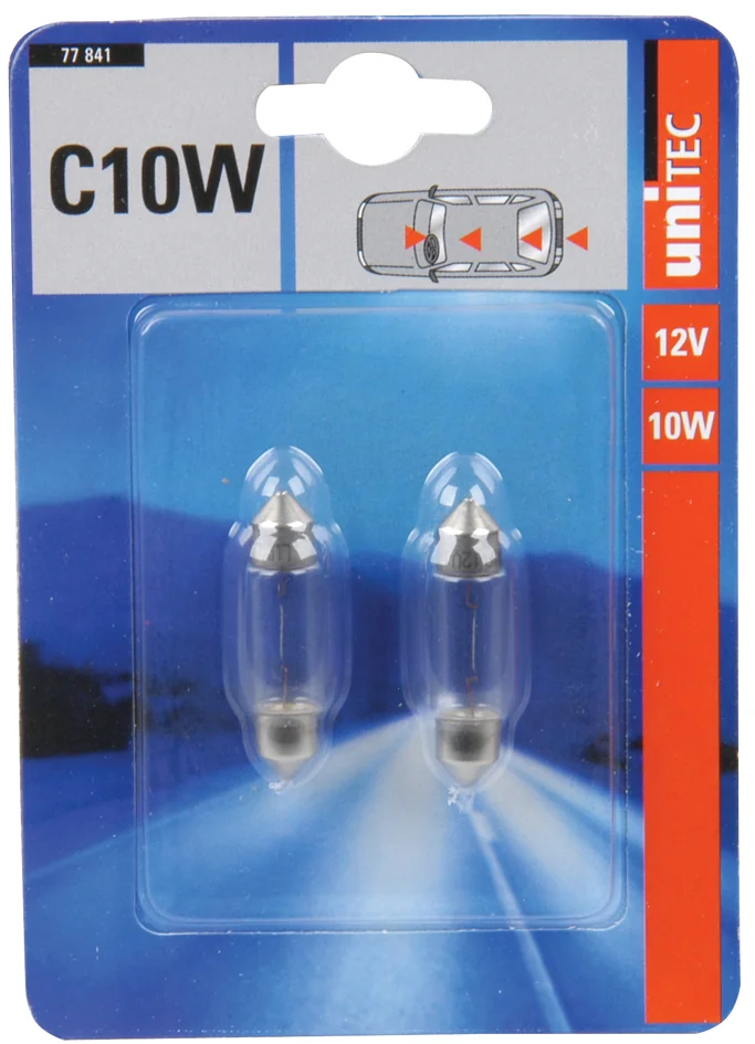 cartrend Lampe tubulaire pour voiture, 12 volts, 10 watts