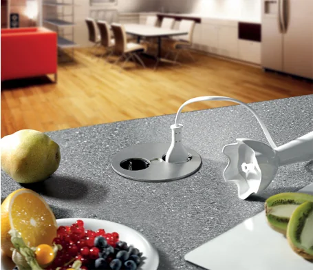 BACHMANN Multiprises encastrable pour table Twist,2 x UTE FR