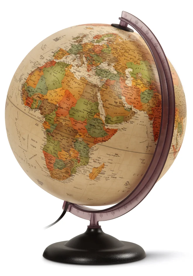 Wonday Globe lumineux FIRST, 300 mm, texte francais