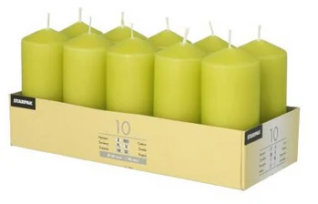 PAPSTAR Bougies cylindriques, diamètre: 40 mm, rouge