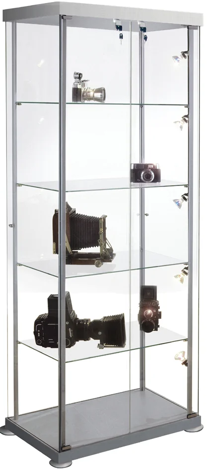 kerkmann Vitrine rectangulaire expoline, 4 étagères en verre