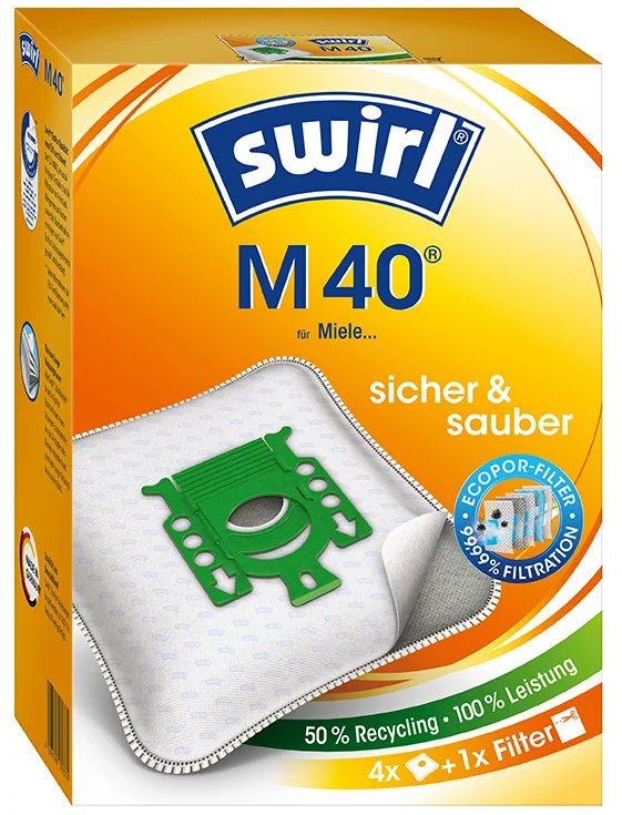 swirl Sac d'aspirateur M 40, avec filtre EcoPor