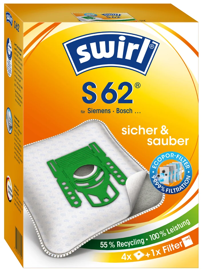 swirl Sac d'aspirateur S 62, avec filtre MicroporPlus