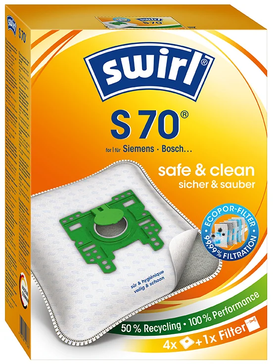 swirl Sac d'aspirateur S 70, avec filtre MicroporPlus