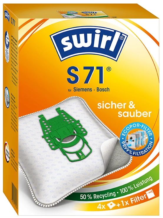 swirl Sac d'aspirateur S 71, avec filtre MicroporPlus