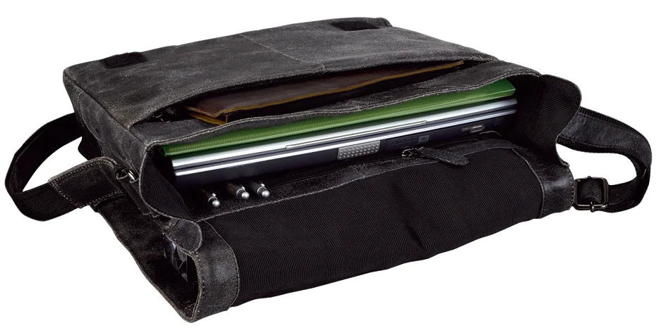 PRIDE&SOUL Sac à bandoulière 'JUMPER', cuir, noir