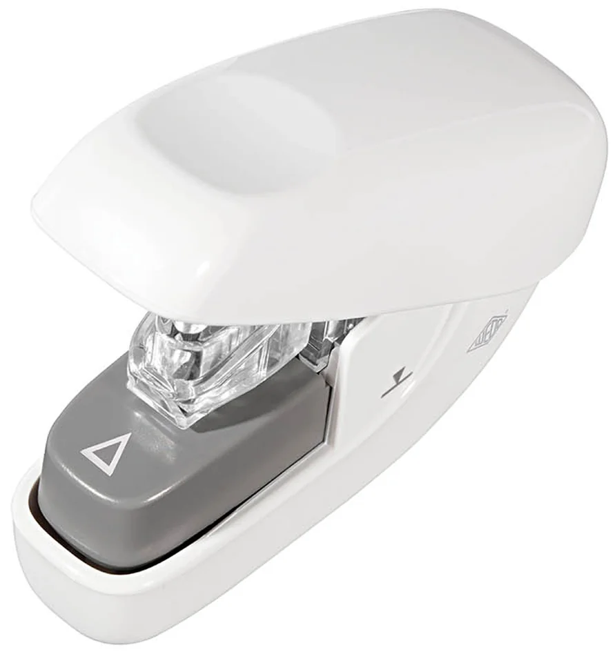 WEDO Mini agrafeuse sans agrafes, capacité: 5 feuilles,blanc