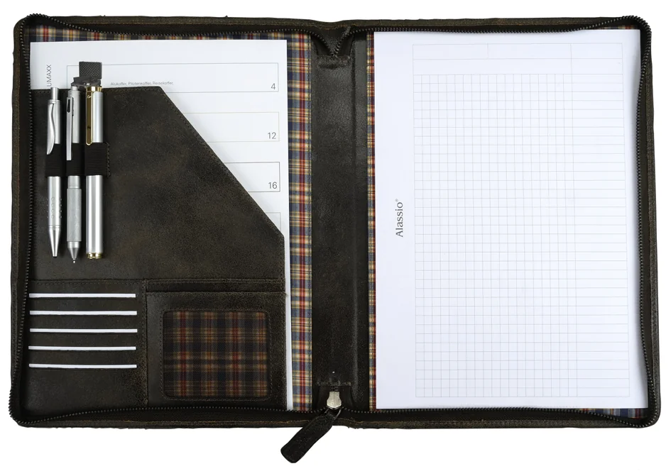 PRIDE&SOUL Conférencier, pour format A4, cuir, marron