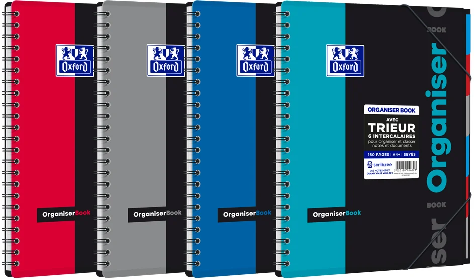 Oxford Etudiants Cahier "ORGANISERBOOK", A4+, seyès