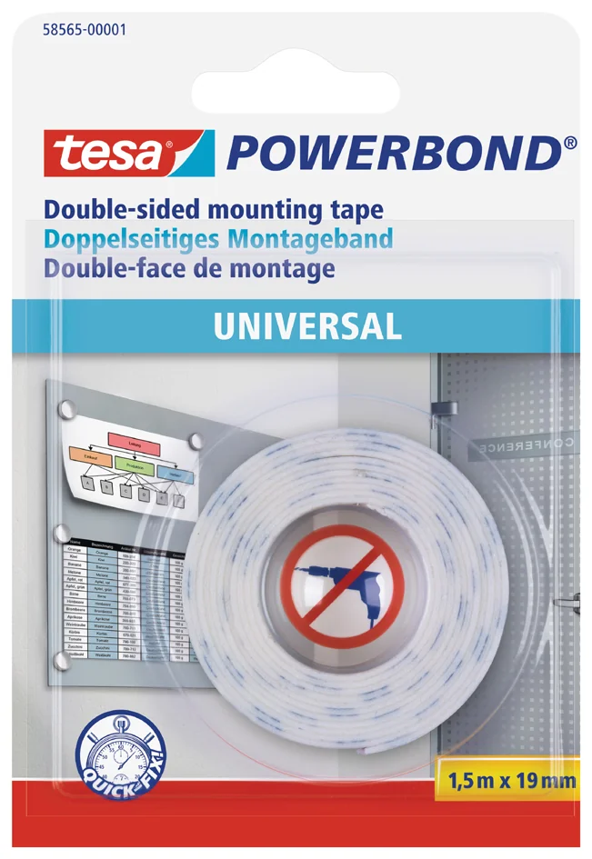 tesa Adhésif double face de montage Powerbond Universal