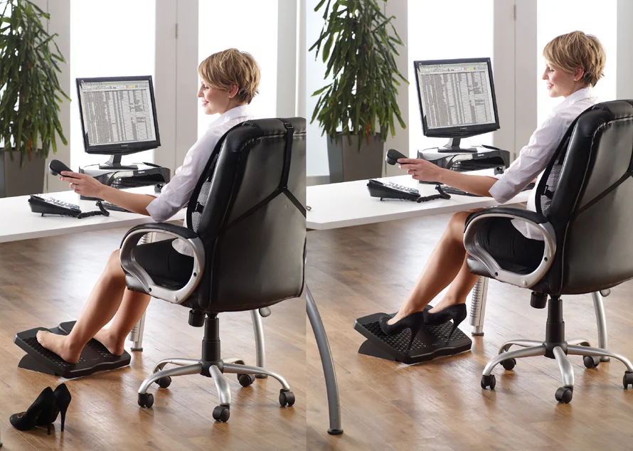 Fellowes Repose-pieds Refresh, en plastique, noir
